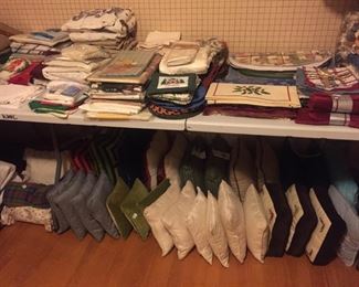 Assorted Linens/Pillows