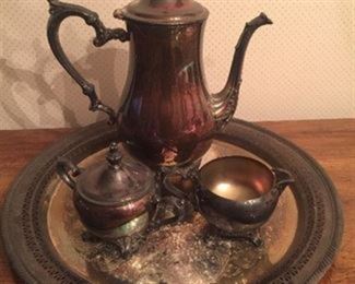 Silver-plate Tea Service Set