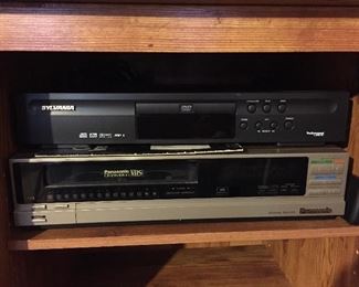 Panasonic VHS and Sylvania DVD Players