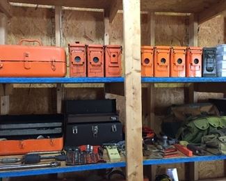 Numerous Ammunition Boxes, Tool Boxes, Ammunition Carriers
