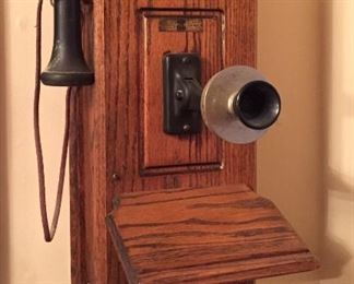 Sumter Telephone Company Oak Wall Phone