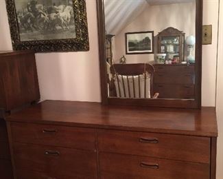 Mid-century Bedroom Suite (Dresser with Mirror)