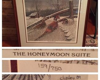 Framed "The Honeymoon Suite" by Grover Chaney 