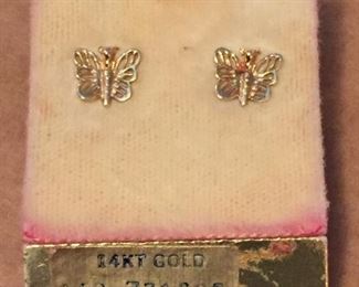 14K Gold Earrings 