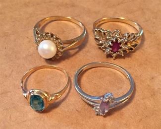 Assorted 10K Gold Rings