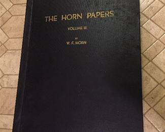 "The Horn Papers" by W.F. Horn 1945 Publication 
