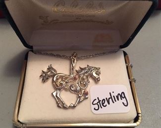 Sterling Horse Necklace and Pendant