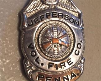 Small Jefferson Fire Department Pennsylvania Badge