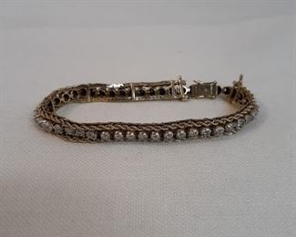 14K gold detachable rope bracelet with diamonds