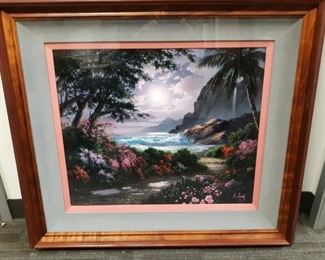 Beach photo print and frame