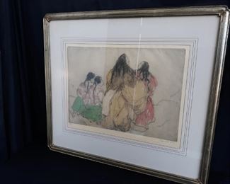 Elyse Ashe Lord Signed and Numbered Colored Etching