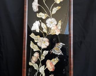 Unique Foil Designed Detailed Floral Artwork