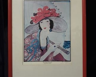 Vintage framed Vogue Helen Dryden poster