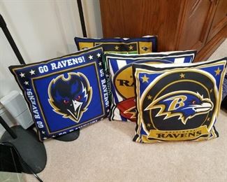 Ravens throw pillows