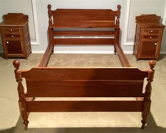 BEAUTIFUL CHERRY WOOD FULL SIZE BEDROOM SET.