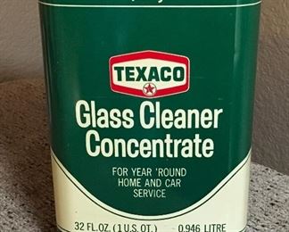 NEW STOCK UNOPENED TEXACO TIN ADVERTISING CLEANER. STOLEN BY SOMEONE.