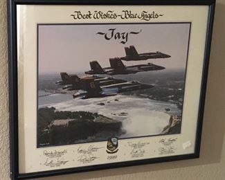 SIGNED BLUE ANGELS JET PRINT