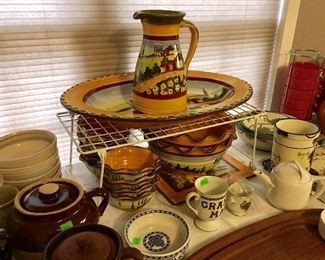 HEAVY ITALIAN STONEWARE SET