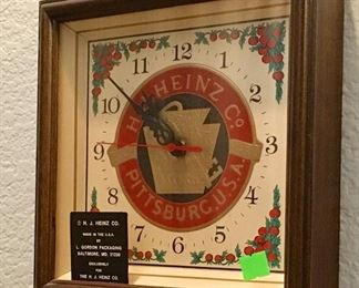 HEINZ CO. ADVERTISING CLOCK.