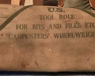 U.S. MILITARY CARPENTERS TOOL KIT ROLE.