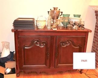 Pair of Cabinets and Decorative Items