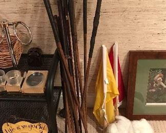 Vintage wood shaft golf clubs