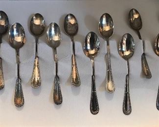 800 silver demitasse spoons in original fitted case