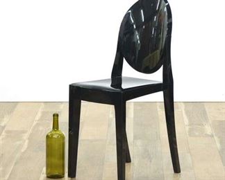 Set Of 4 Contemporary Black Victoria Style Ghost Chairs