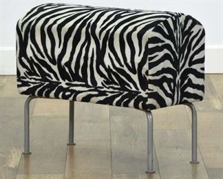 Ikea Contemporary Zebra Pattern Bench 