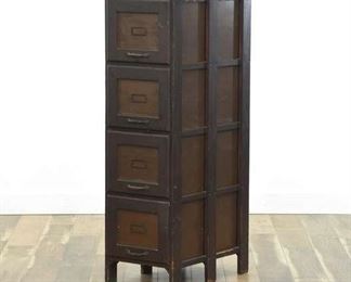 Antique Early 20Th Century Tall File Cabinet 
