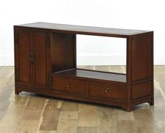 Mid Century Campaign Style Media Cabinet 