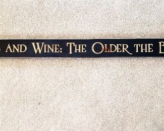 Four foot x four inch wooden sign