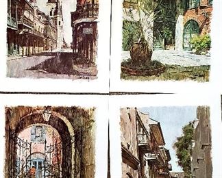 Set of four French Quarter prints