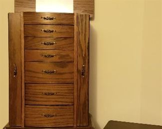 Floor standing jewelry "box" & regular jewelry box