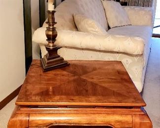 Square shelf end table