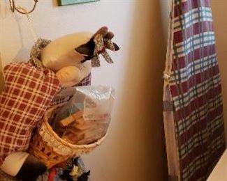 Novelty clothes pin holder & ironing board 