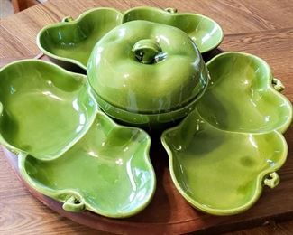 Maddux of Calif. pottery lazy susan