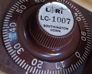 Close up of safe dial