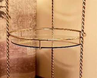Three mirror shelf wrought stand