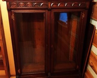 Antique Glass Door Bookcase