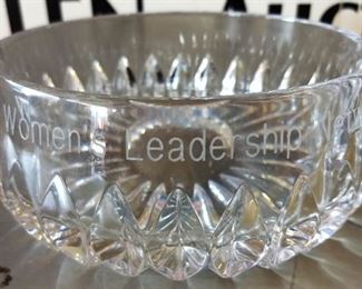 Crystal Bowl, Etched "Women's Leadership Network"
