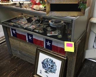 Wood & Glass Display Case with Storage, Collectibles for Sale