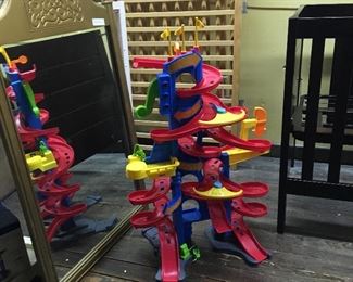 Vintage Mirror and Collectible Toys