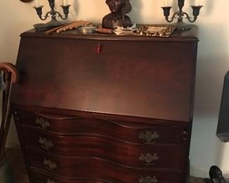 MAHOGANY DROPLEAF DESK