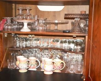 Stemware, Glassware and Patterned Mugs