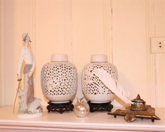 Lladro, Ink Well and Decorative Pieces