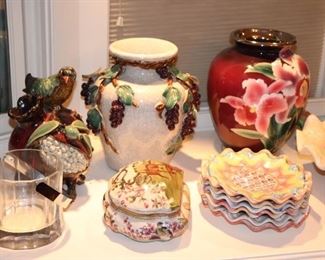 Assorted Urns and Decorative Serving Pieces