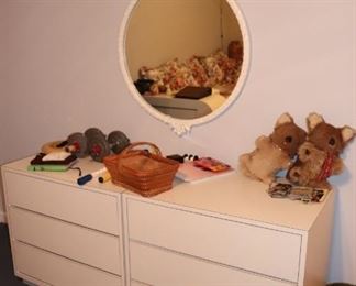 Double Dresser and Round Mirror