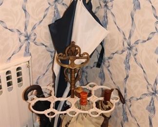 Umbrella Stand and Umbrellas