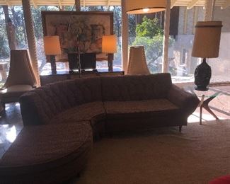 Amazing Mid Century Sectional with original fabric! 